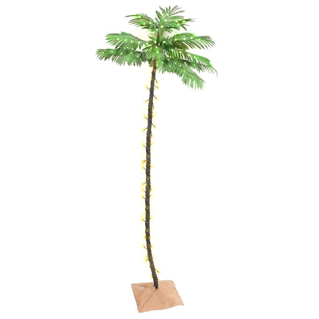 Künstliche Palme LED Warmweiß 72 LEDs 120 cm