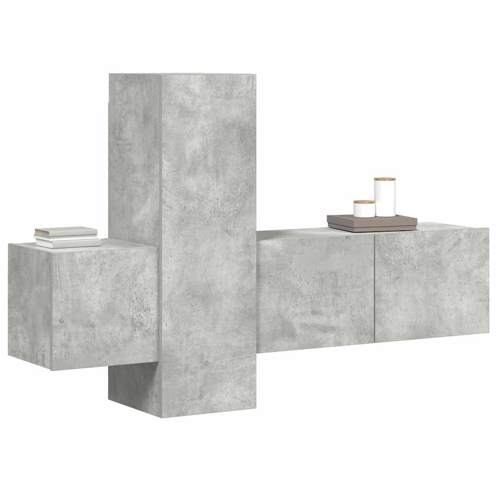 5-tlg. TV-Schrank-Set Weiß Holzwerkstoff