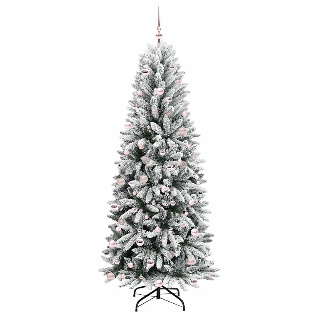 Künstlicher Weihnachtsbaum mit 150 LEDs mit Ständer Weiß 120 cm
