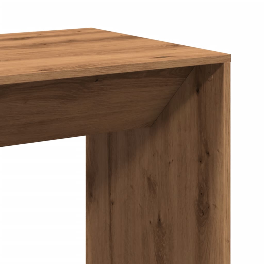 Bartisch Schwarz Eichen-Optik 102 x 50 x 103,5 cm Holzwerkstoff