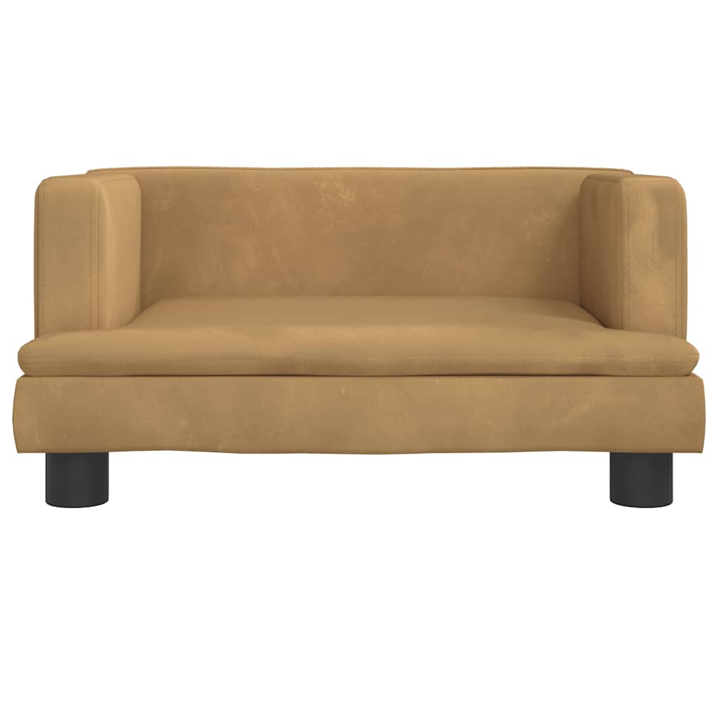 Kindersofa Blau 80x45x30 cm Samt