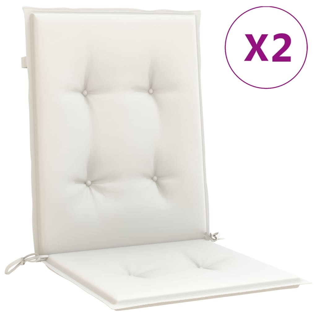 Niedriglehner-Auflagen 2 Stk Melange Anthrazit 100x50x7cm Stoff