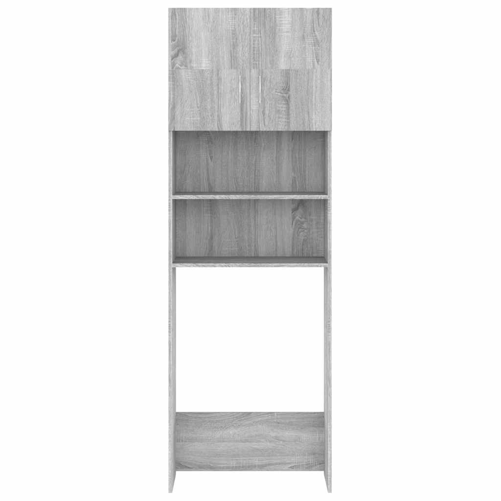 Waschmaschinenschrank Weiß 64x25,5x190 cm Holzwerkstoff
