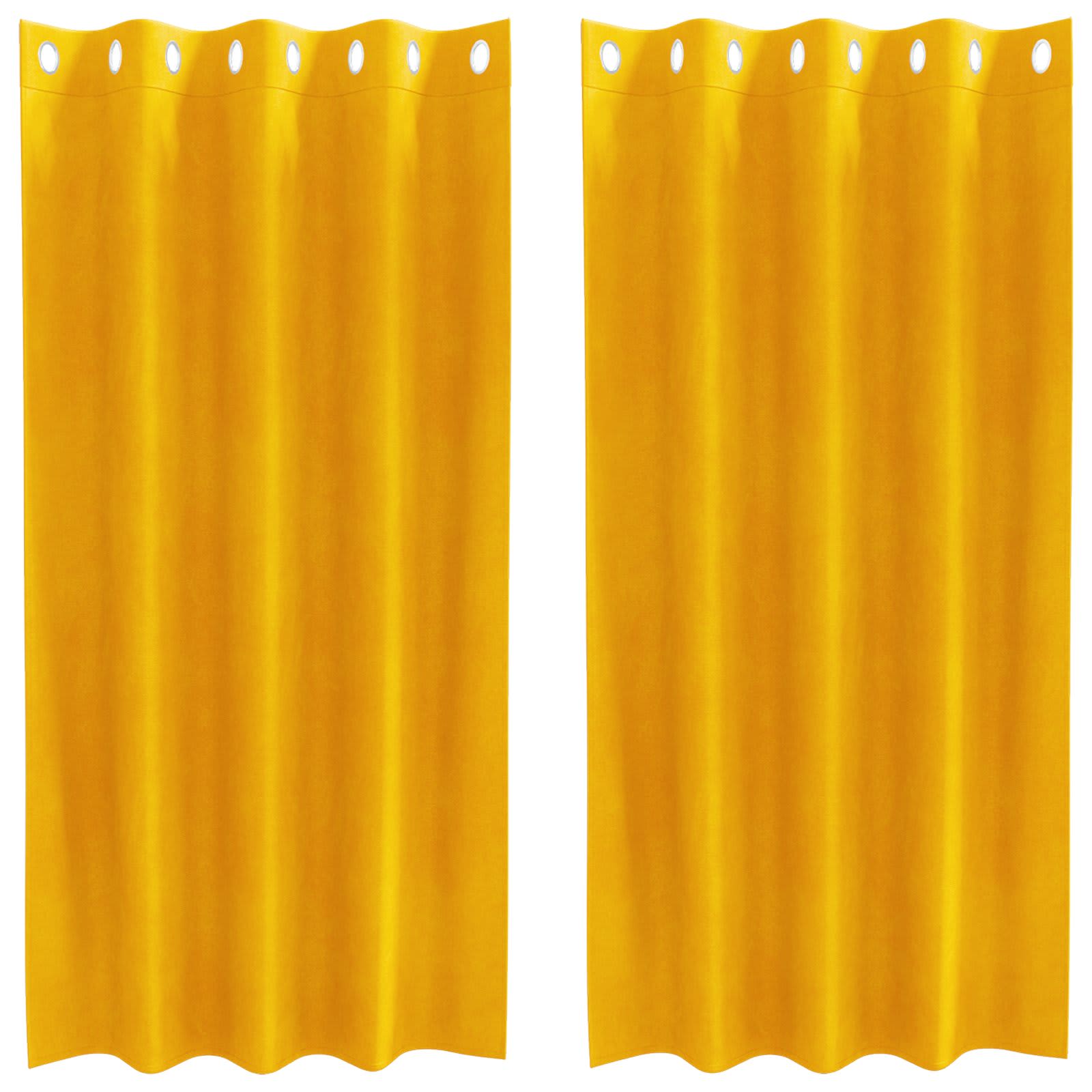Verdunkelungsvorhänge 2 pcs Schwarz 140 x 140 cm Samt