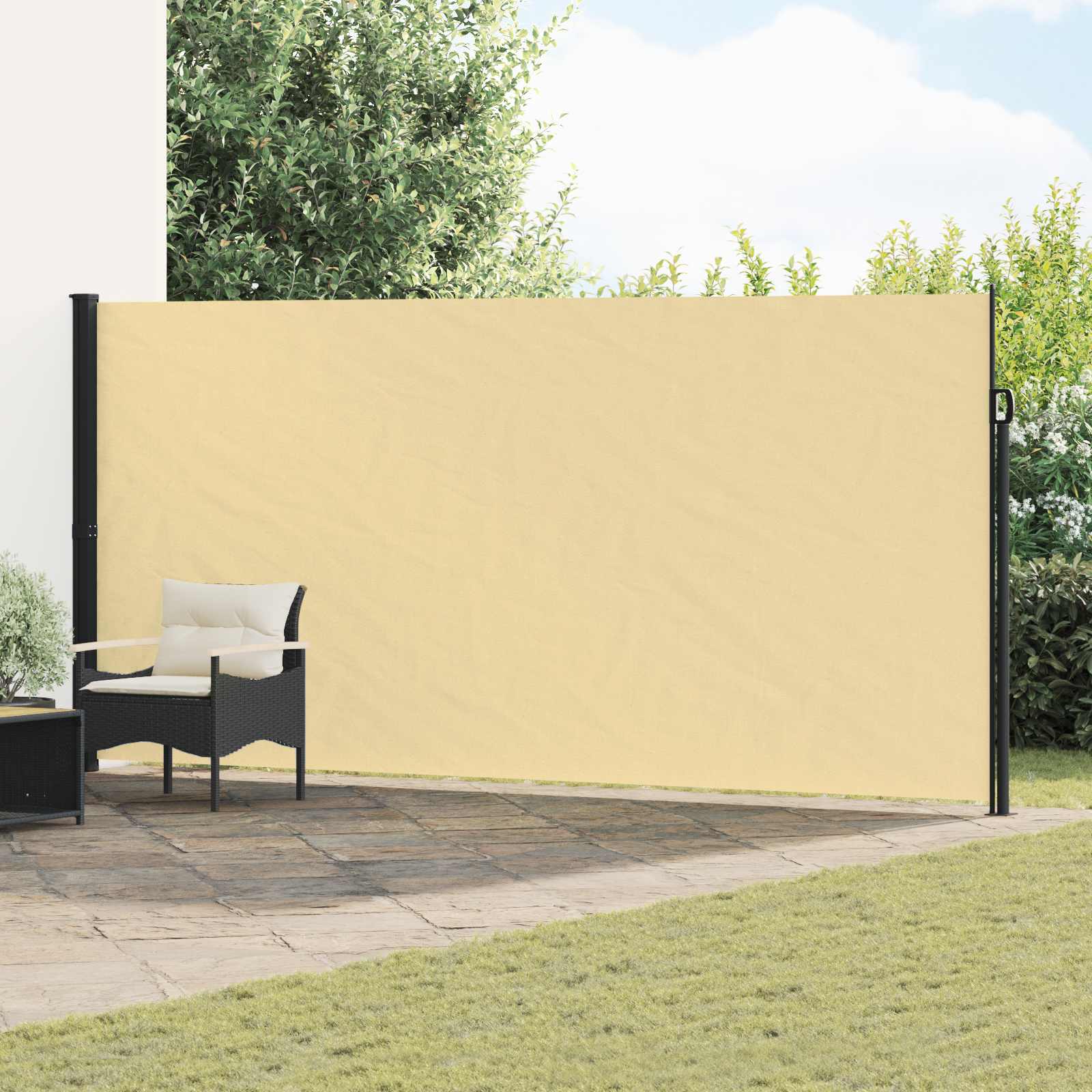 Seitenmarkise Ausziehbar Schwarz 100x300 cm
