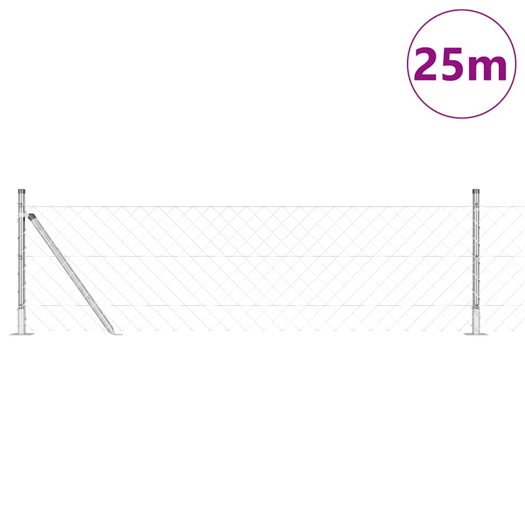 Outdoor Kettenglied-Zaun Erdfixierung 10 x 0,4 m Grün Netz