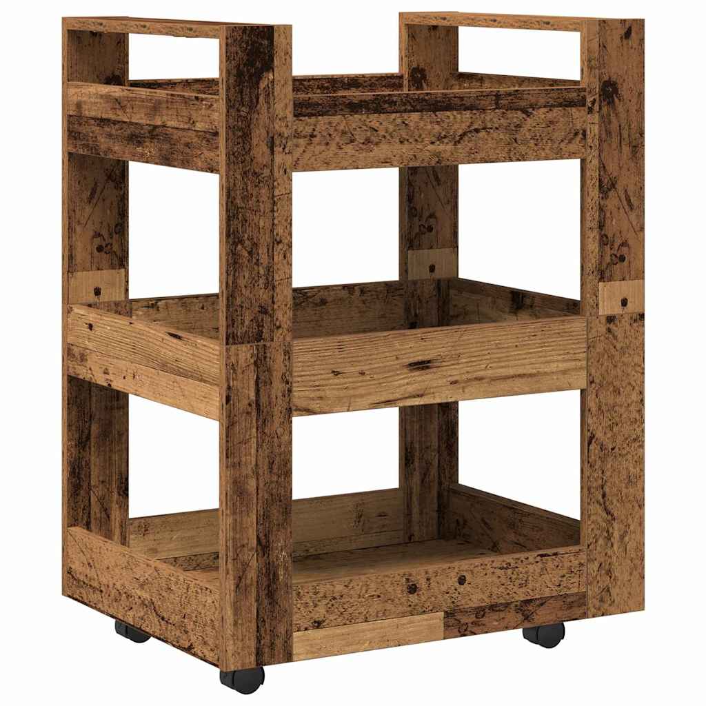 Küchenwagen Weiß 60x45x80 cm Holzwerkstoff