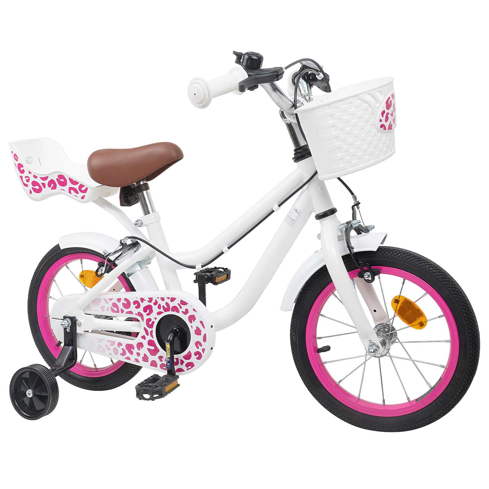 Kinderfahrrad Mit Stützrädern 12 Zoll für 2-4 Jahre alt Rosa