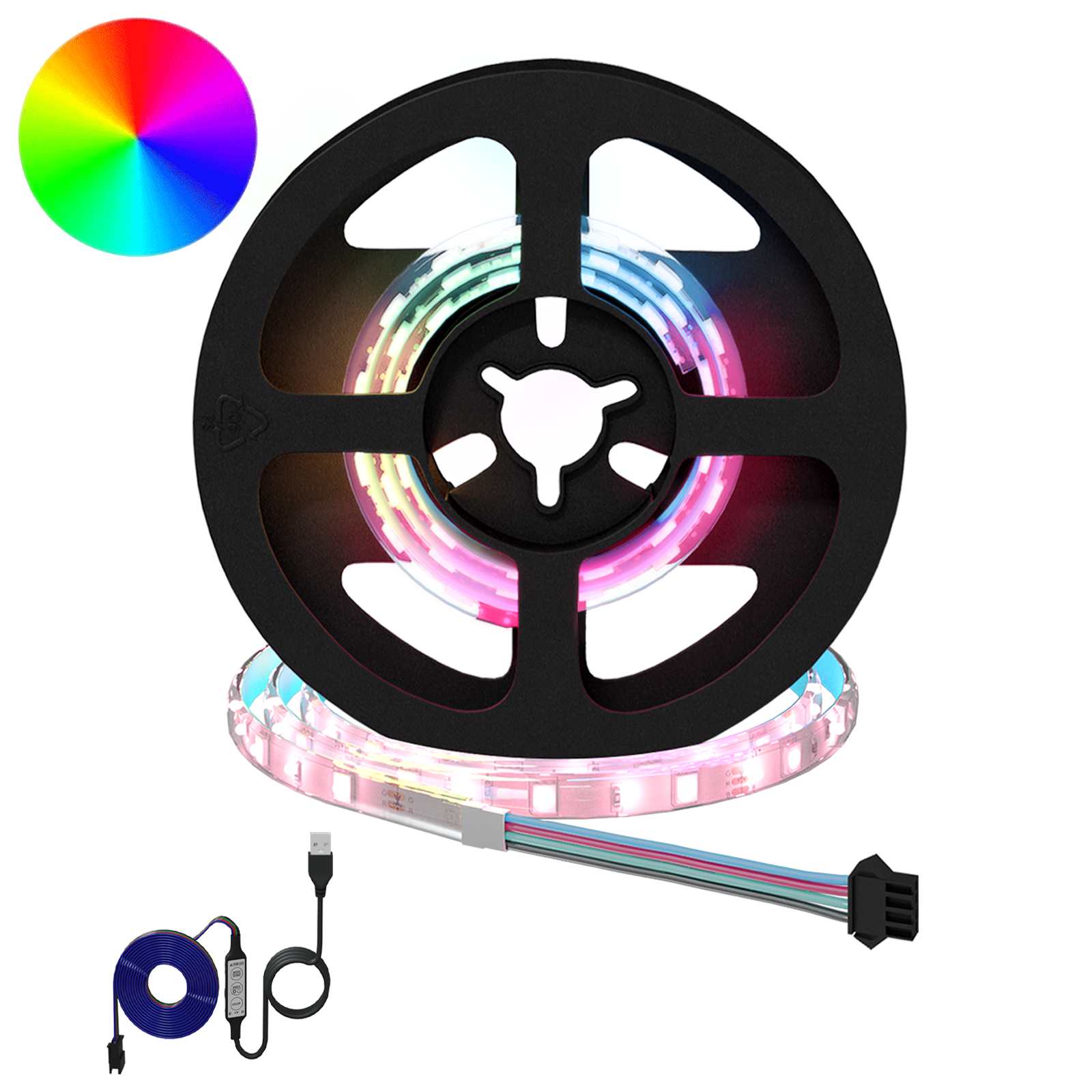 LED Streifen 2 pcs Schwarz und Transparent 3000 mm