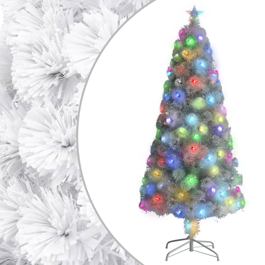 Vorbeleuchteter Weihnachtsbaum mit Ständer und LED 150 cm Glasfaser