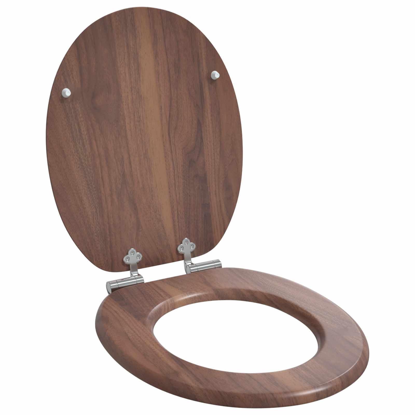 Toilettensitz MDF Deckel Schlichtes Design Weiß