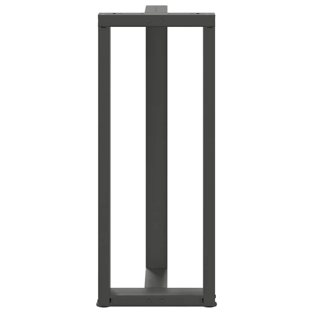 Couchtischbeine T-Form 2 Stk. Schwarz 30x25x(30-31) cm Stahl