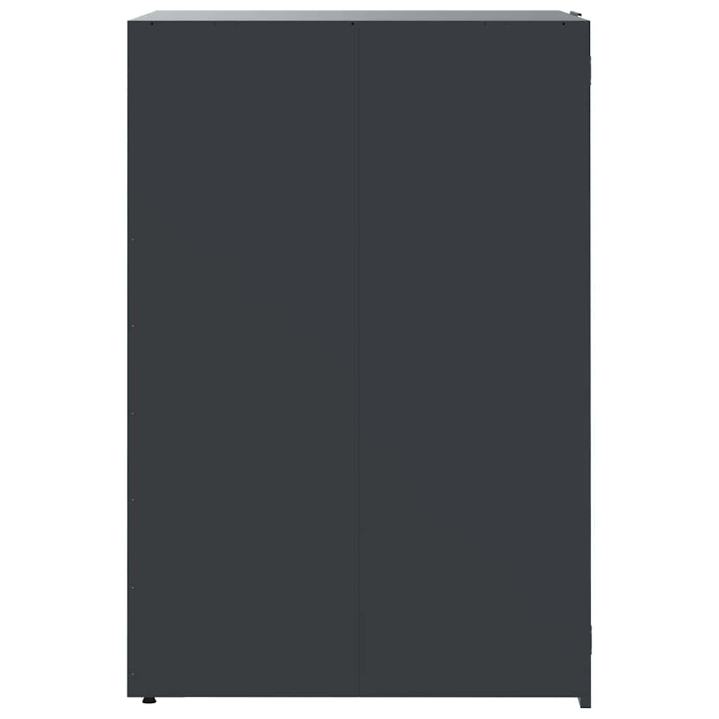 Mülltonnenbox für 2 Tonnen Schwarz 138x79x117 cm Stahl
