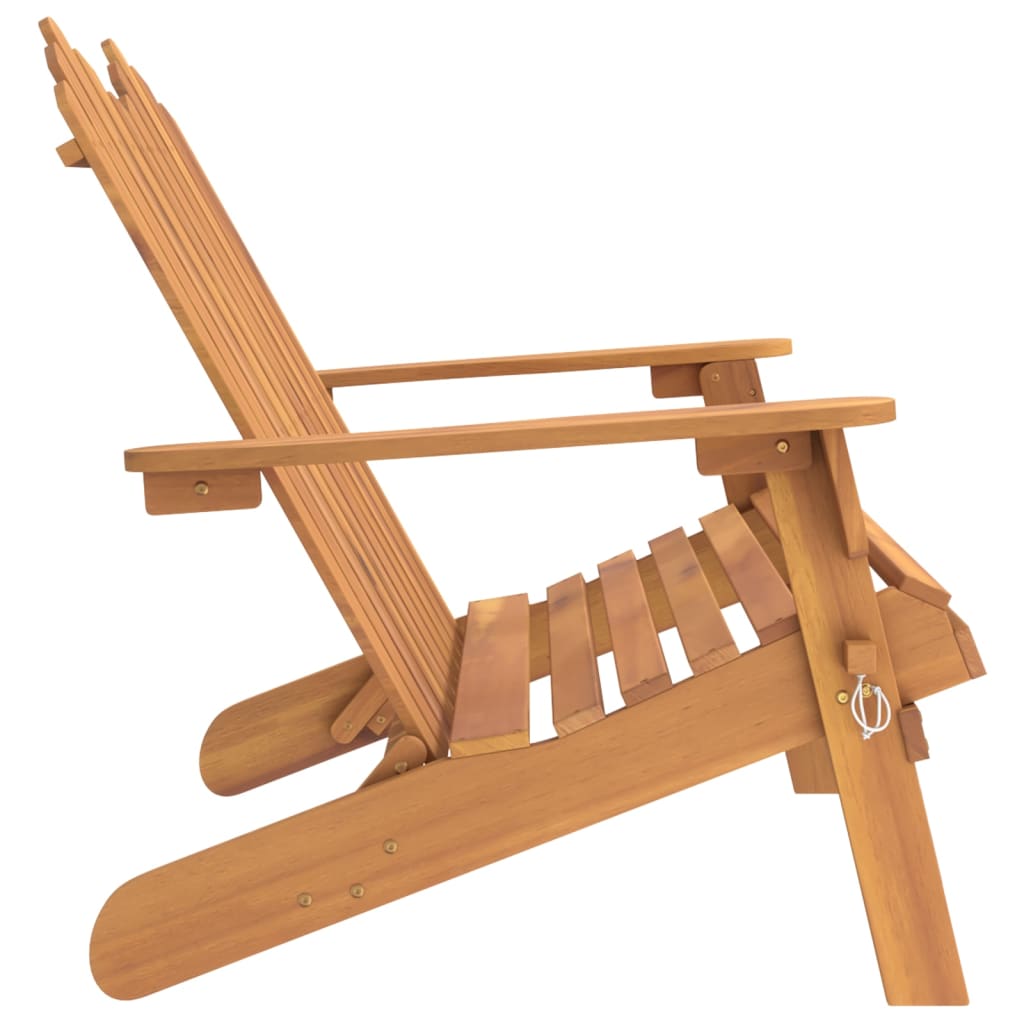 Adirondack-Gartenbank mit Kissen 126 cm Massivholz Akazie