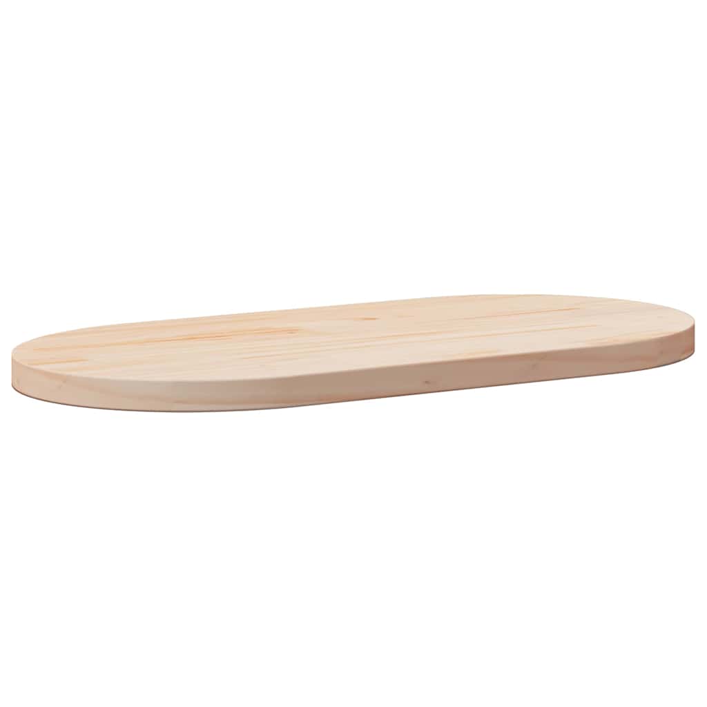 Tischplatte 60x30x2,5 cm Massivholz Kiefer Oval