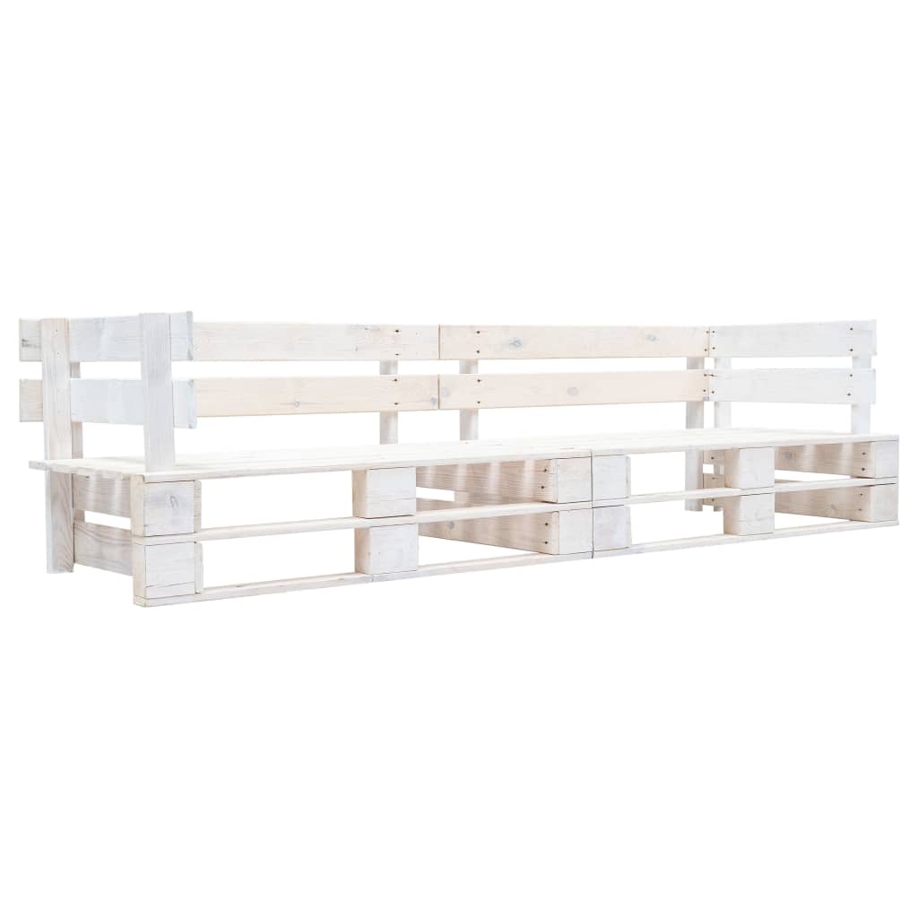 Garten-Palettensofa 2-Sitzer Natur Holz