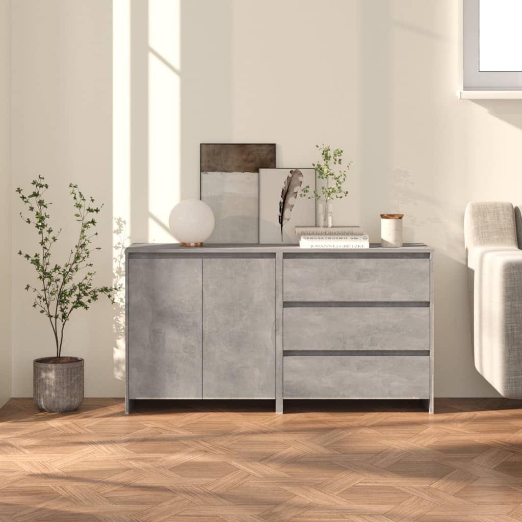 2-tlg. Sideboard Weiß Holzwerkstoff