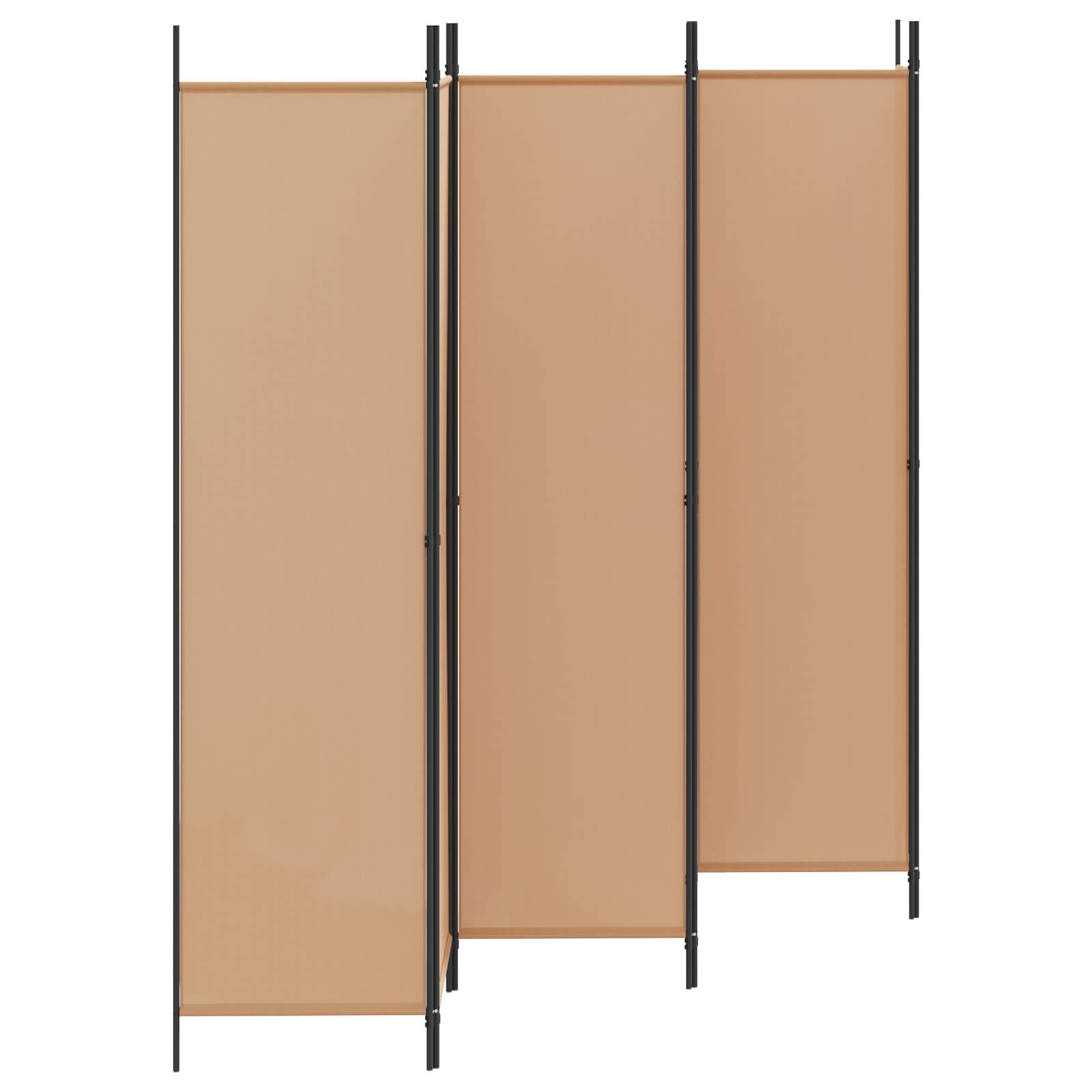 3-tlg. Paravent Schwarz 150x200 cm Stoff