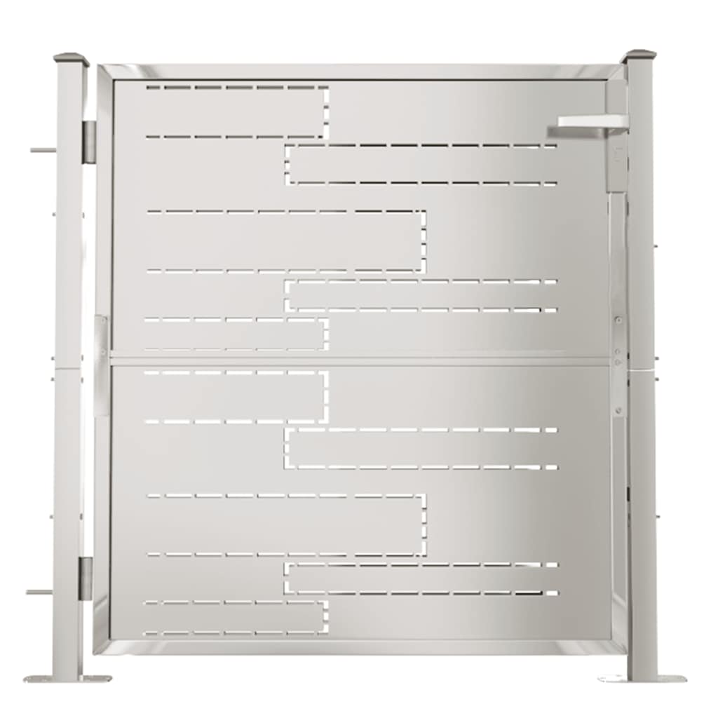Gartentor 100 x 95 cm Edelstahl