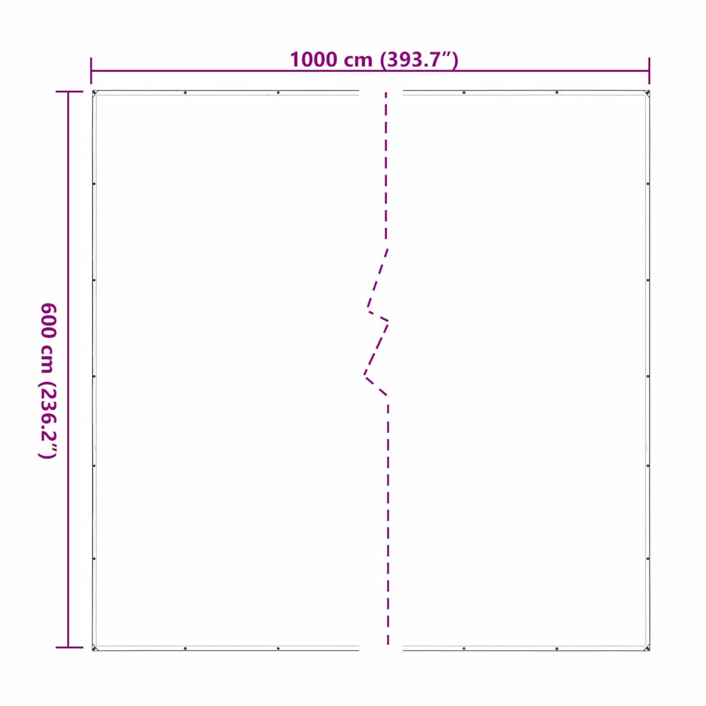 Transparente Plane mit Ösen 1x2 m Polyethylen