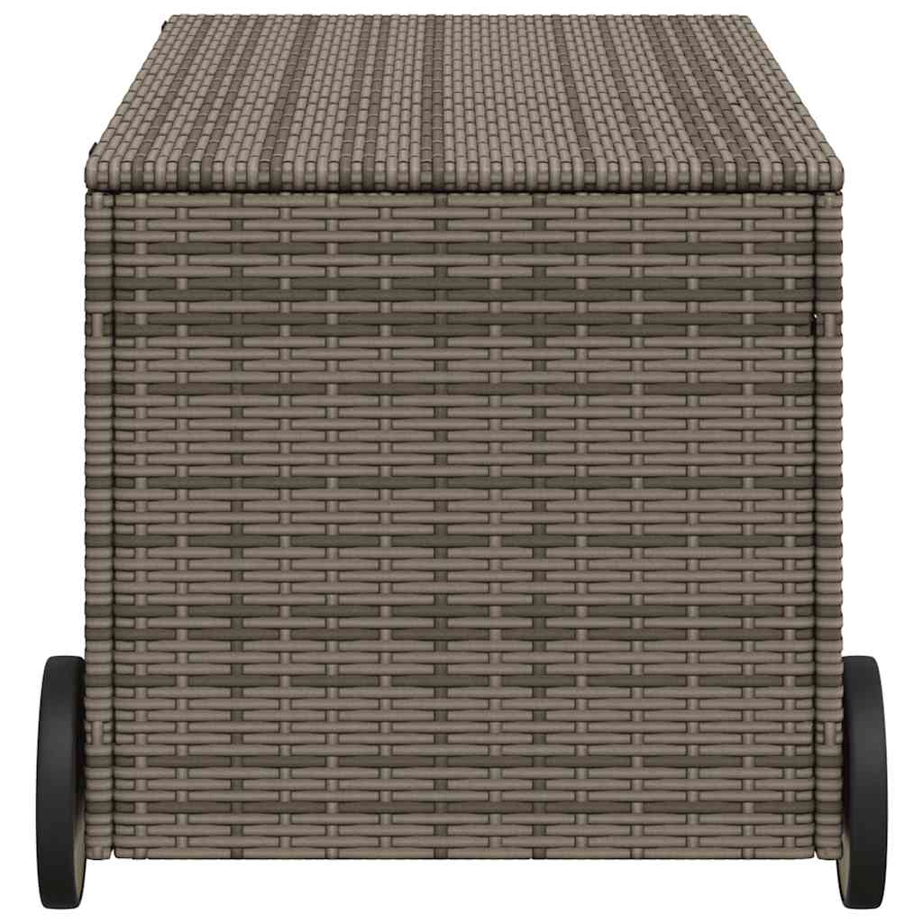 Gartentruhe Schwarz 283L Poly Rattan