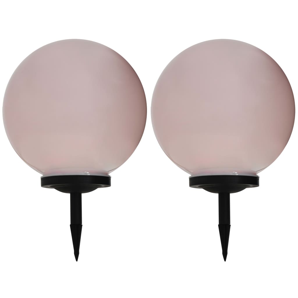 Außen-Solarlampen 4 Stk. LED Kugel 30 cm RGB