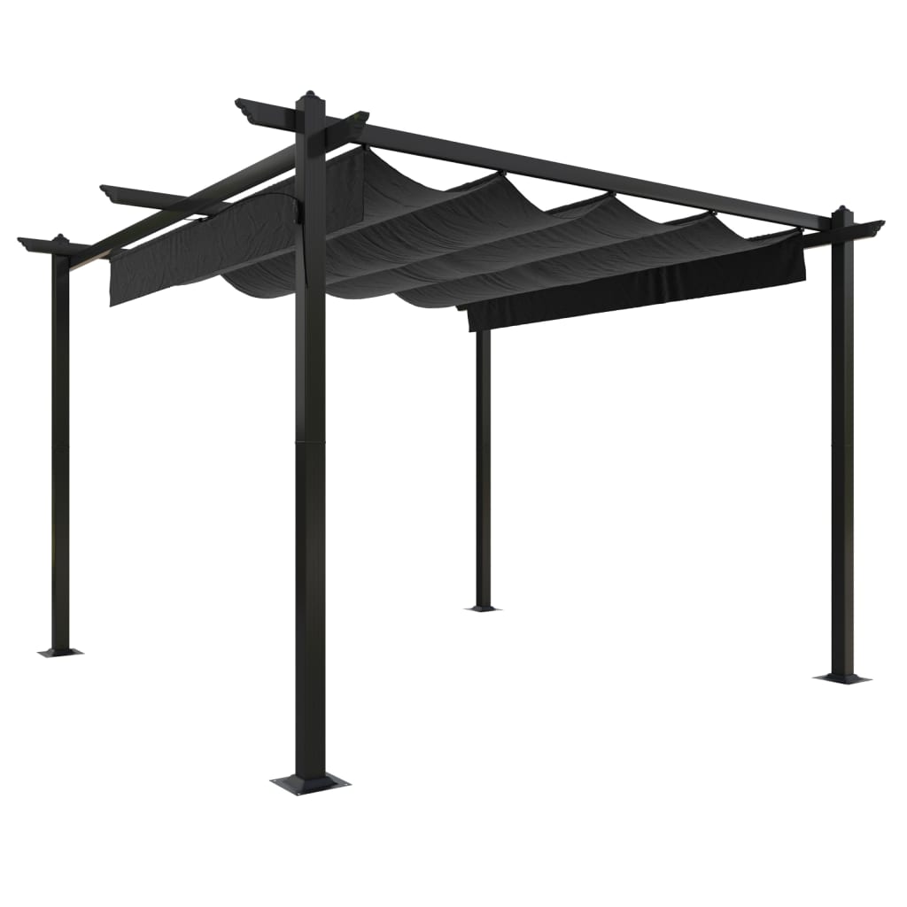 Pavillon mit Ausziehbarem Dach 3x3 m Creme