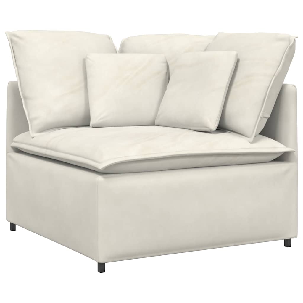 Modulares Sofa mit Kissen Samt Blau