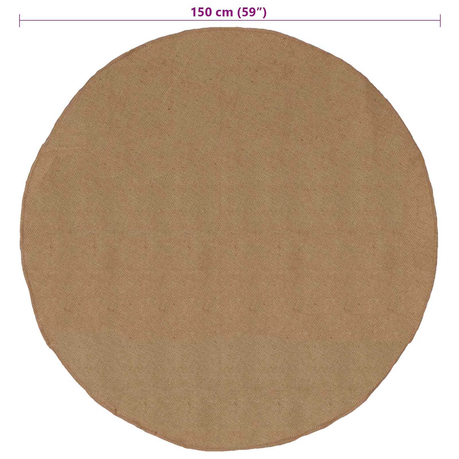 Bereichsteppiche Natur Ø 90 cm Jute