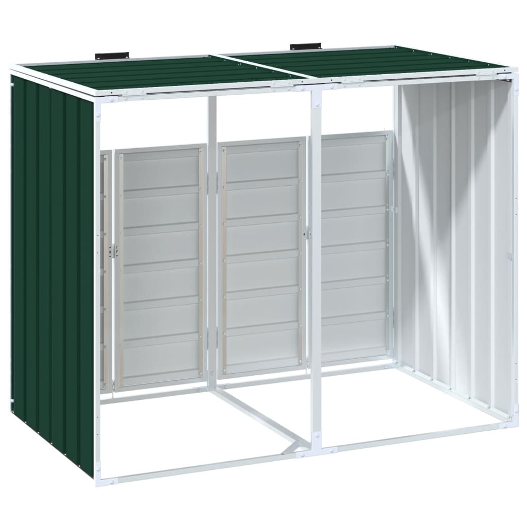 Mülltonnenbox für 1 Tonne Grün 72x81x115 cm Stahl