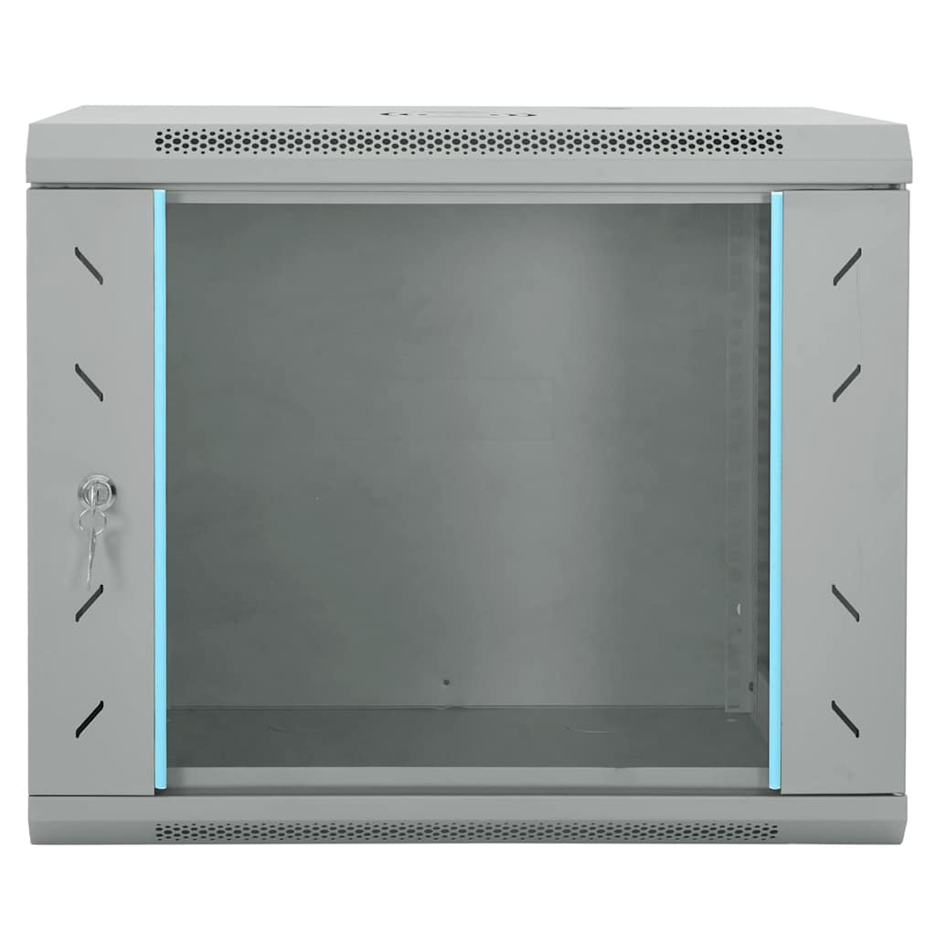 Netzwerkschrank mit Speicher Grau 60 x 45 x 28 cm Stahl