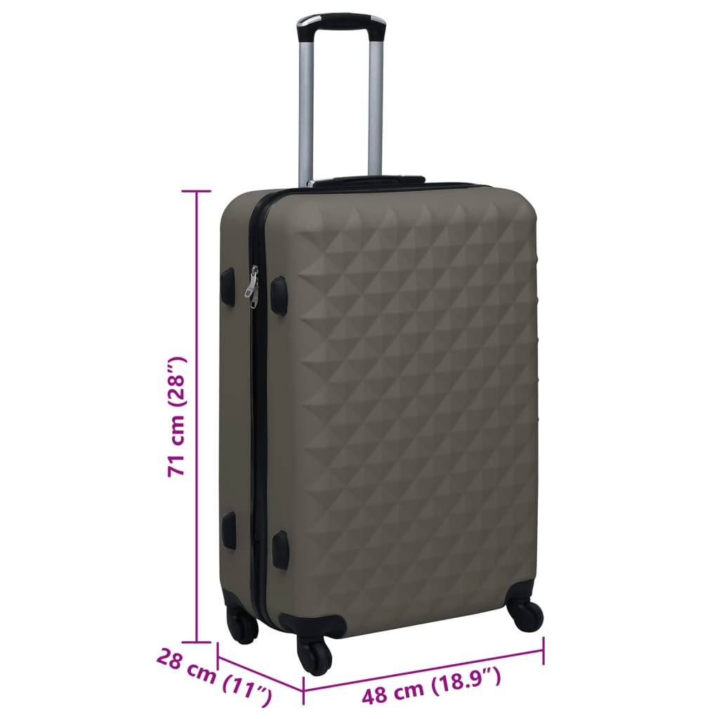 Hartschalen-Trolley Braun ABS