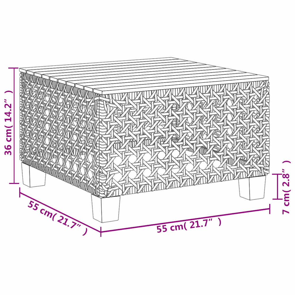 10-tlg. Garten-Sofagarnitur mit Kissen Beige Poly Rattan