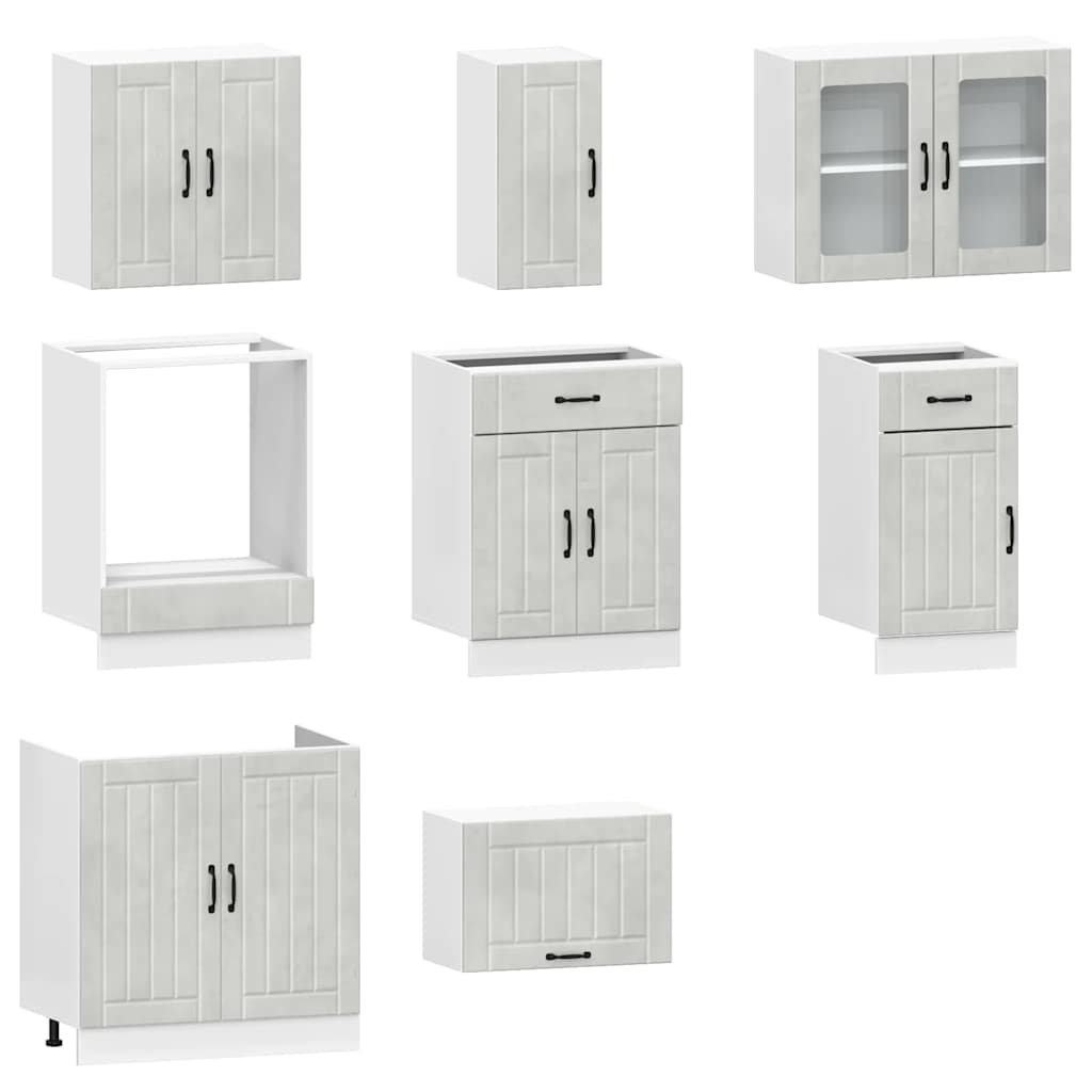 8-tlg. Küchenschrank-Set Kalmar Weiß Holzwerkstoff