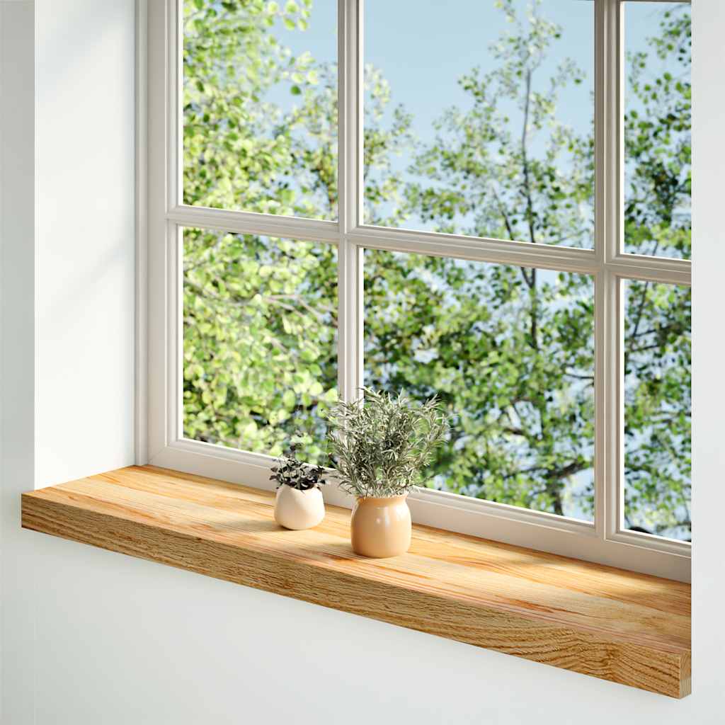 Fensterbänke 2 Stk. Unbehandelt 160x25x2 cm Massivholz Eiche