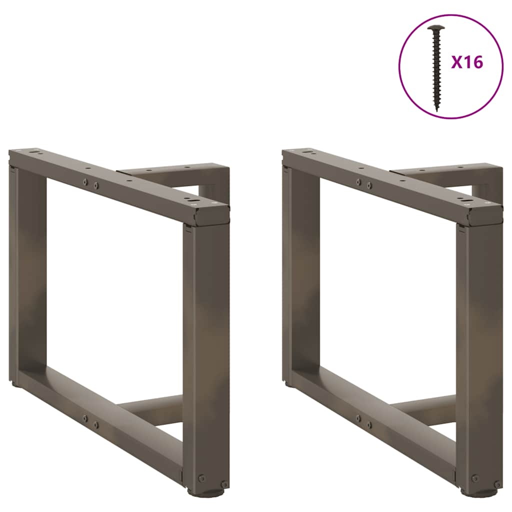 Couchtischbeine T-Form 2 Stk. Schwarz 30x25x(30-31) cm Stahl