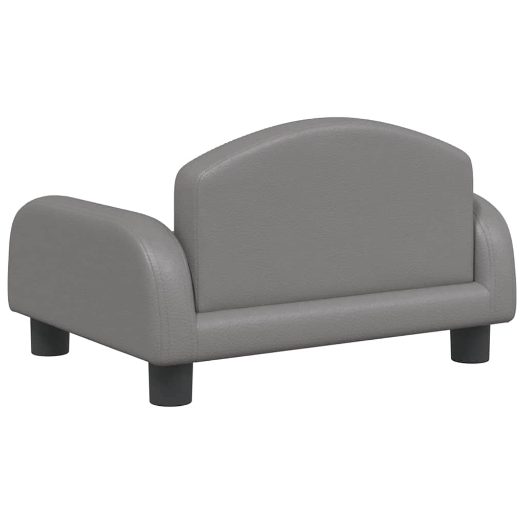 Kindersofa Schwarz 70x45x30 cm Kunstleder