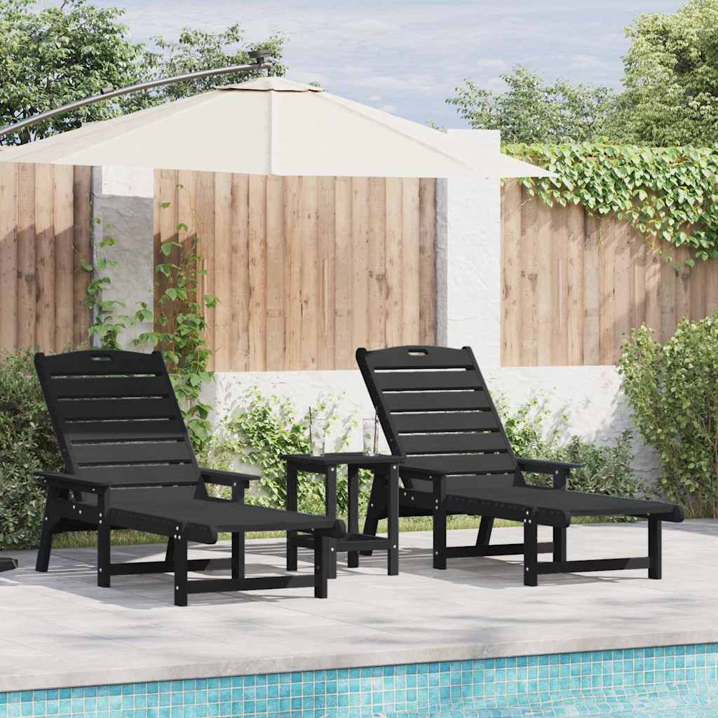 Sonnenliege 2 pcs Weiß 195,5 x 53 x 98,5 cm Polyethylen