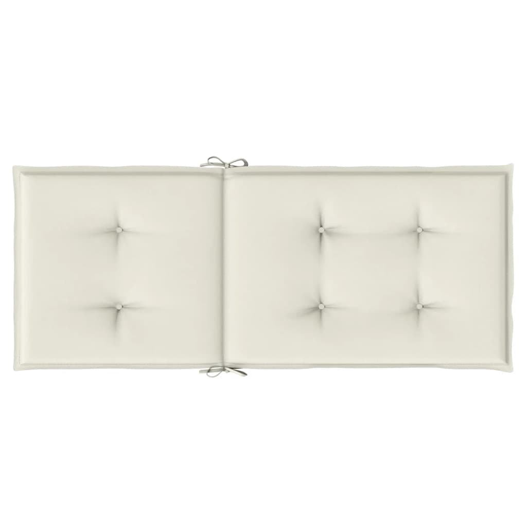 Hochlehner-Auflagen 2 Stk. Melange Anthrazit 120x50x7cm Stoff