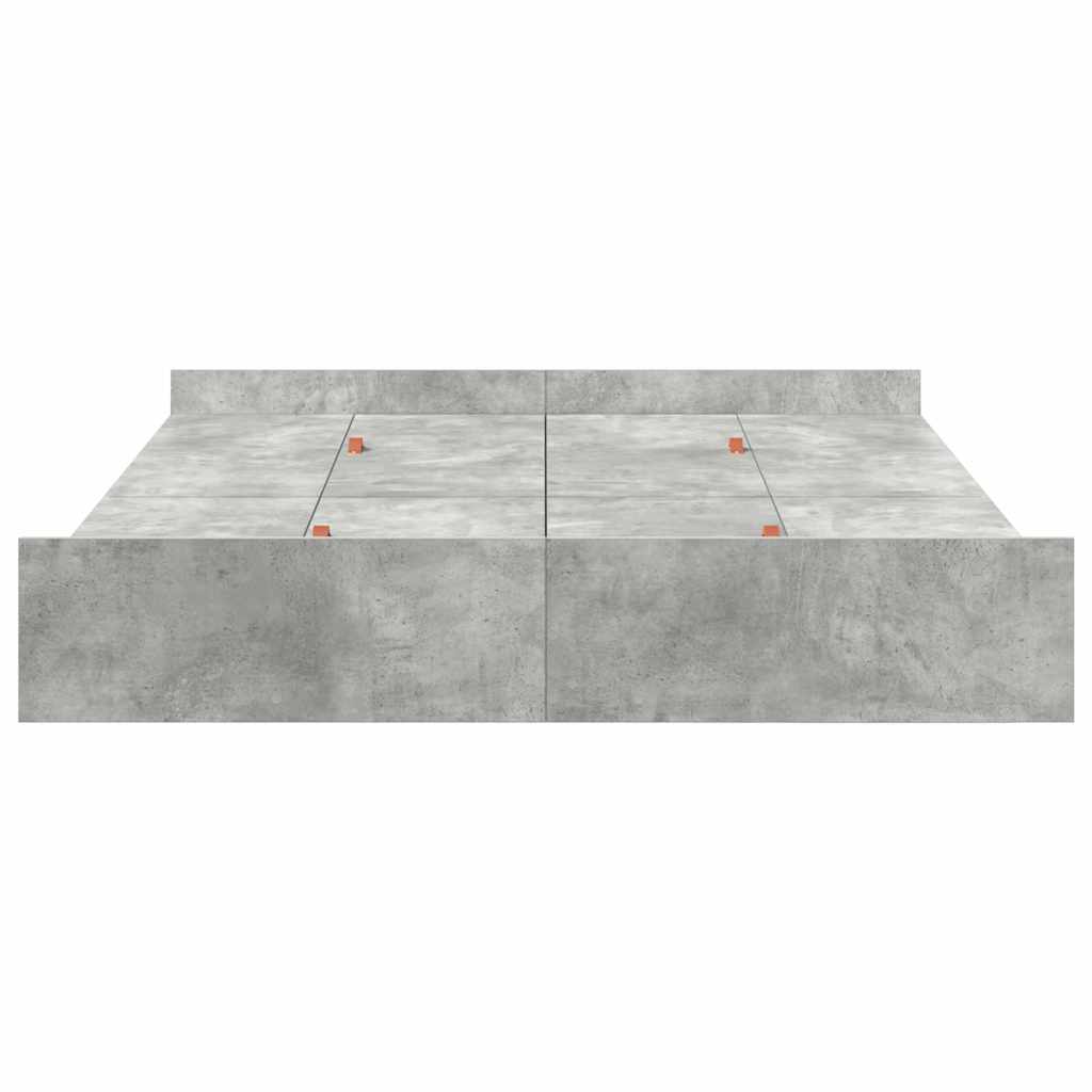 Aufbewahrungsbettgestell Weiß 200 x 200 cm Holzwerkstoff
