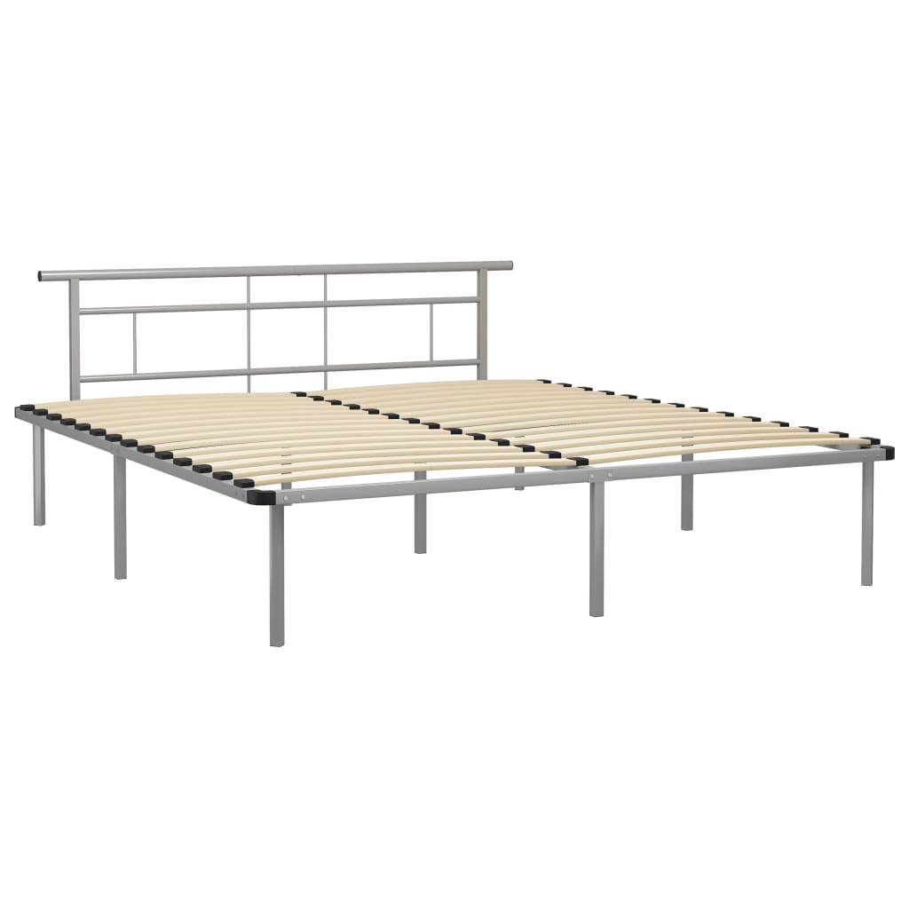 Bettgestell Grau Metall 90x200 cm