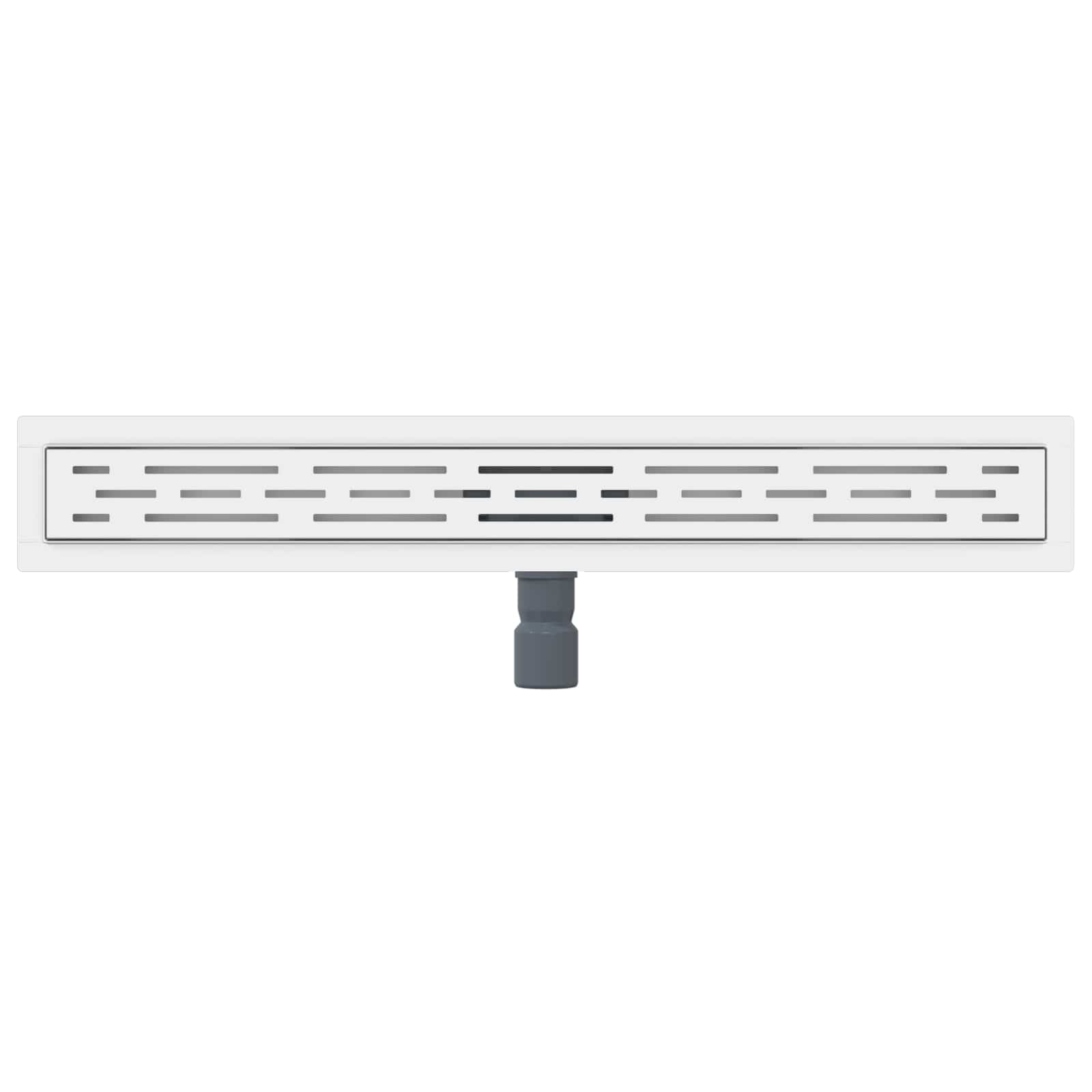 Duschabfluss mit Glasabdeckung Schwarz 50 cm Edelstahl 304