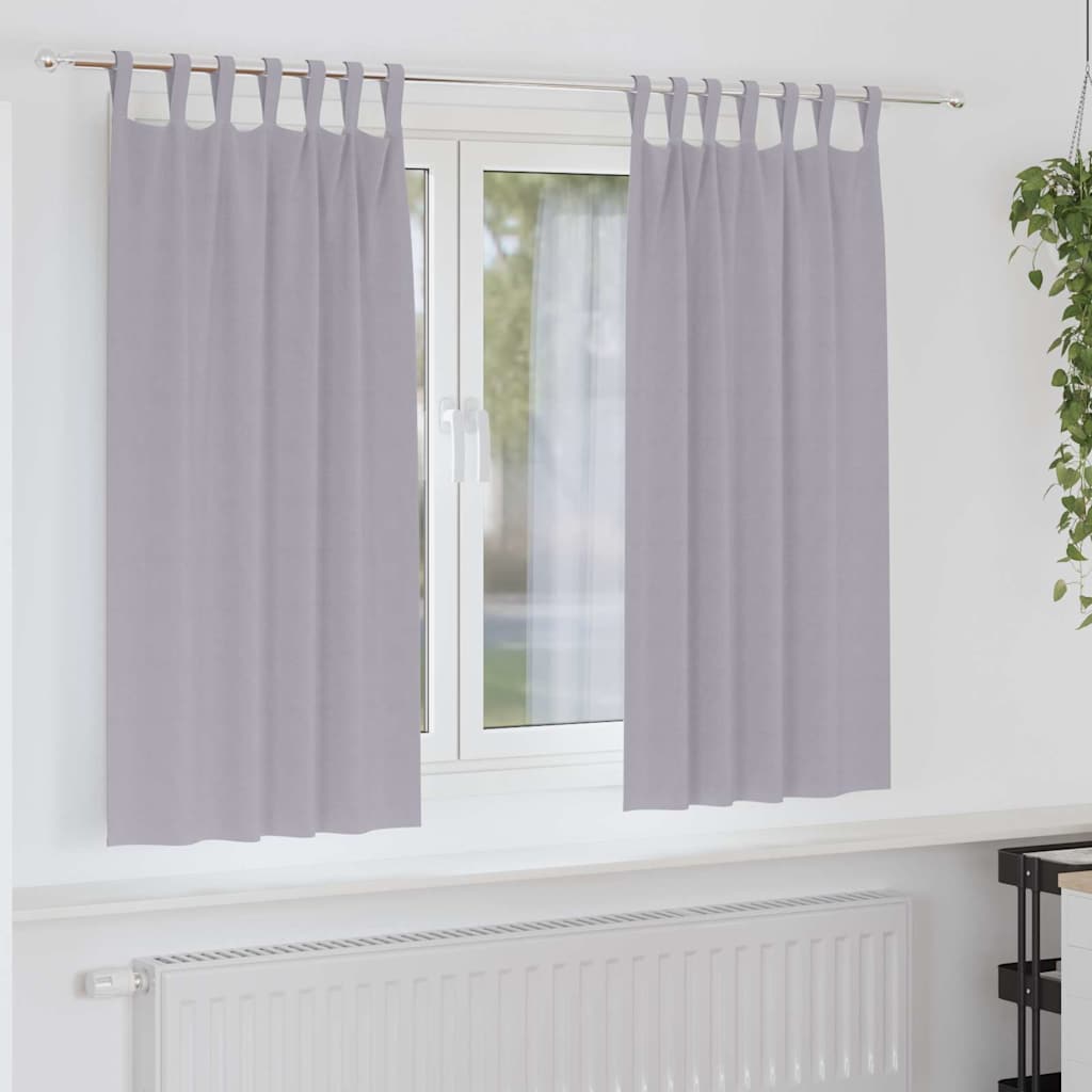 Verdunkelungs-Vorhänge mit Ringen 2 pcs Beige 140 x 140 cm