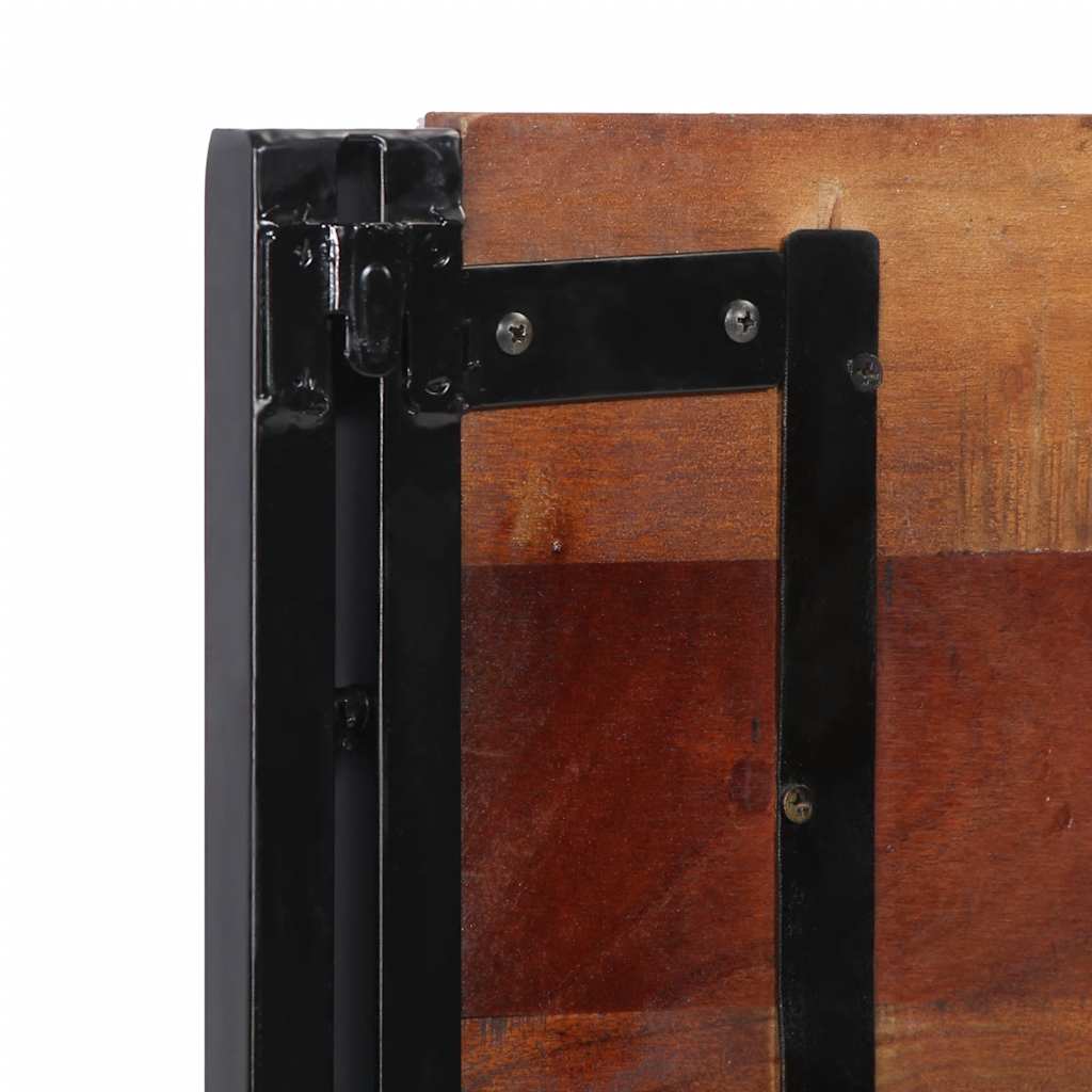 Kopfteil 100 cm Massivholz Mango und Eisen