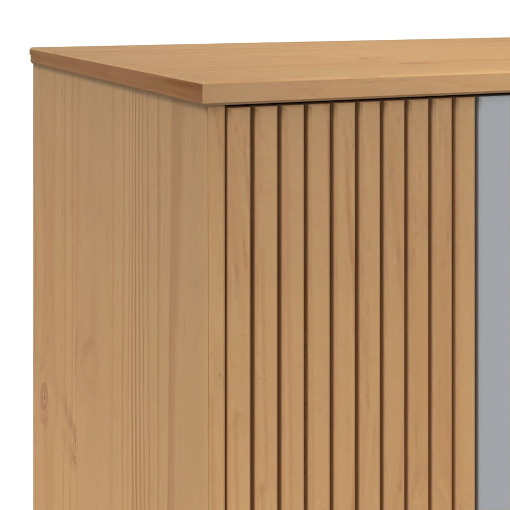Kleiderschrank OLDEN Braun 76,5x53x172 cm Massivholz Kiefer