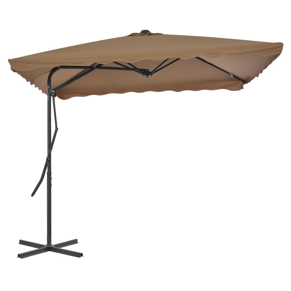 Sonnenschirm mit Stahl-Mast 250x250x230 cm Bordeauxrot
