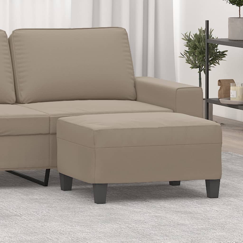 Fußhocker Taupe 60x50x41 cm Mikrofasergewebe