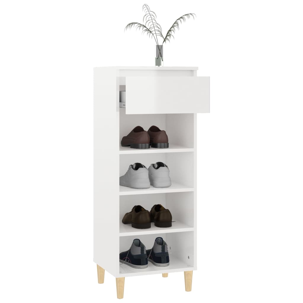 Schuhschrank Weiß 40x36x105 cm Holzwerkstoff