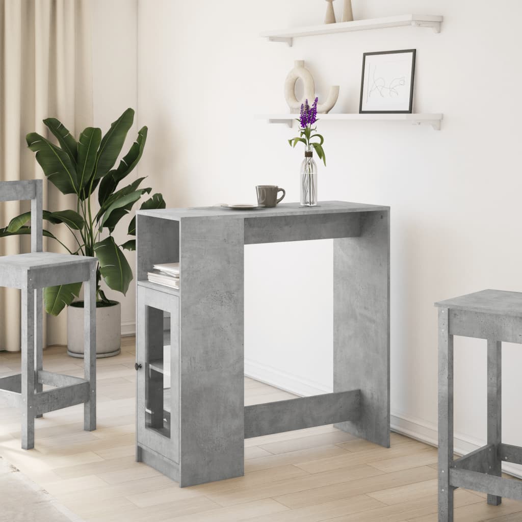 Bartisch Schwarz Eichen-Optik 101 x 40 x 103,5 cm Holzwerkstoff