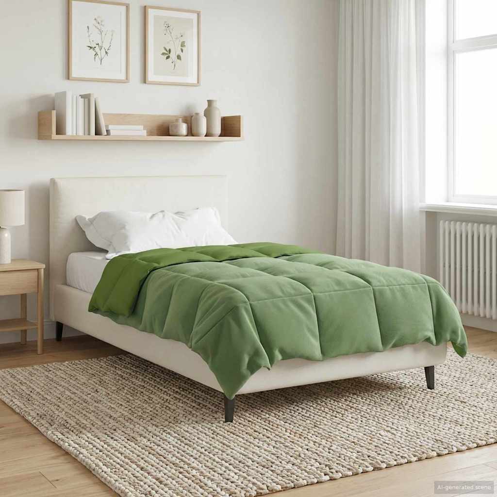 Winterbettdecke Gepolstert Anthrazit 240 x 260 cm Mikrofaser
